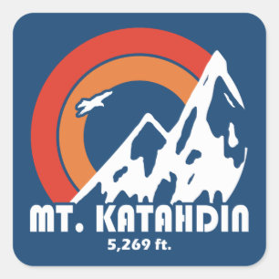 Sticker Carré Mont Katahdin Sun Eagle