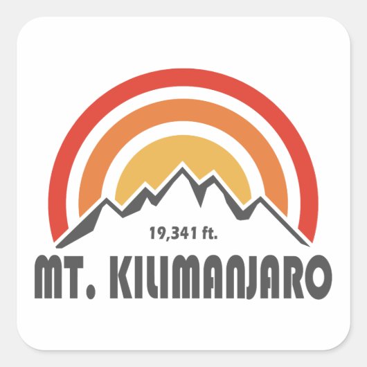 Sticker Carré Mont Kilimanjaro (Devant)