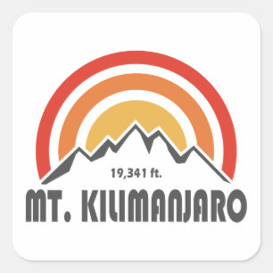 Sticker Carré Mont Kilimanjaro