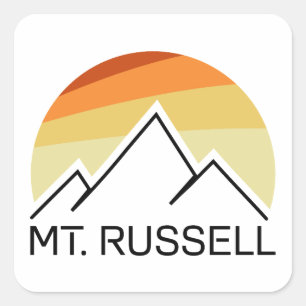 Sticker Carré Mont Russell Californie Rétro