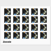Sticker Carré Montage d'un système solaire (Feuille)