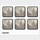 Sticker Carré Montagne Climat (Feuille)