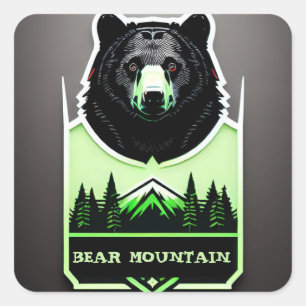 Sticker Carré Montagne de l'ours