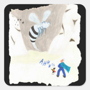 Sticker Carré Montagne des déchets de glace