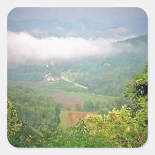 Sticker Carré Montagnes de Géorgie du Nord, États-Unis