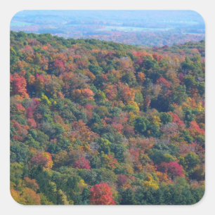 Sticker Carré Montagnes des Appalaches à l'automne