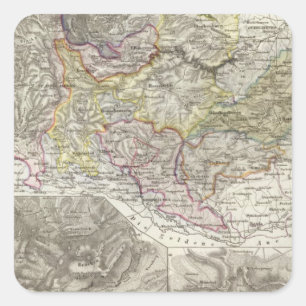 Sticker Carré Montagnes et rivières de Harz Allemagne