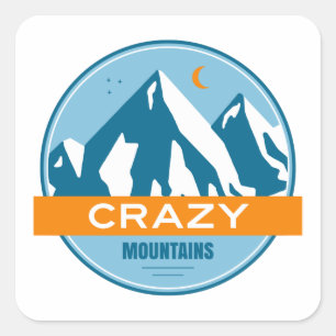 Sticker Carré Montagnes folles Montana