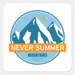 Sticker Carré Montagnes jamais été Colorado Stars Lune