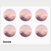 Sticker Carré Montagnes Sunset (Feuille)