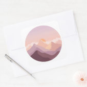 Sticker Carré Montagnes Sunset (Enveloppe)