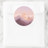 Sticker Carré Montagnes Sunset (Sac)
