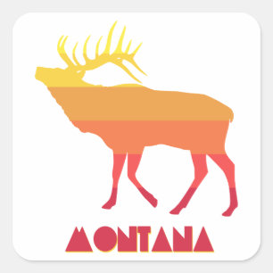 Sticker Carré Montana Elk
