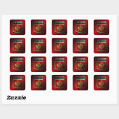 Sticker Carré Monténégro (Feuille)