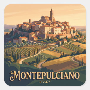 Sticker Carré Montepulciano Italie