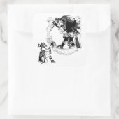 Sticker Carré Montezuma Offrant L'Art Ancien Du Mexique (Sac)