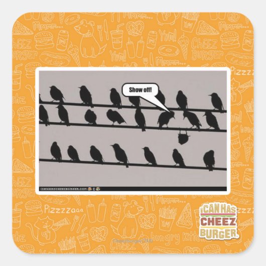 Sticker Carré Montre ! (Devant)