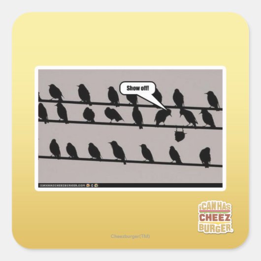 Sticker Carré Montre ! (Devant)