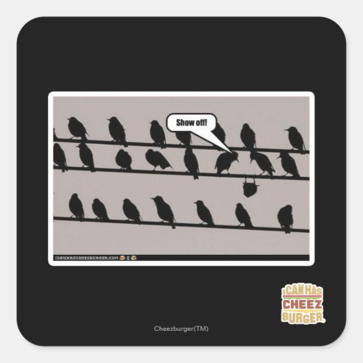 Sticker Carré Montre ! (Devant)