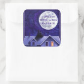 Sticker Carré Montre Lune (Sac)