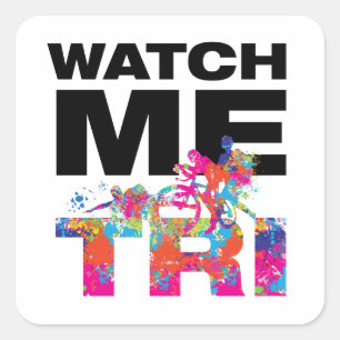 Sticker Carré Montre-moi Tri Peinture Cool Couleurs Éclaboussure