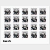 Sticker Carré Montre stand dans le style d'un fairing (Feuille)
