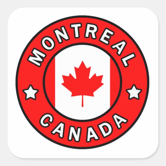 Sticker Carré Montréal Canada (Devant)