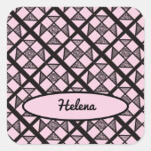 Sticker Carré Montrer la surface de la feuille de patchwork (Devant)