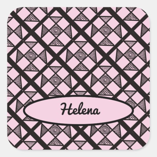 Sticker Carré Montrer la surface de la feuille de patchwork (Devant)