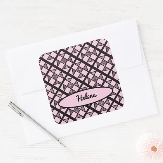 Sticker Carré Montrer la surface de la feuille de patchwork (Enveloppe)