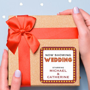 Sticker Carré Montrer maintenant Movie Marquee Mariage Connexion