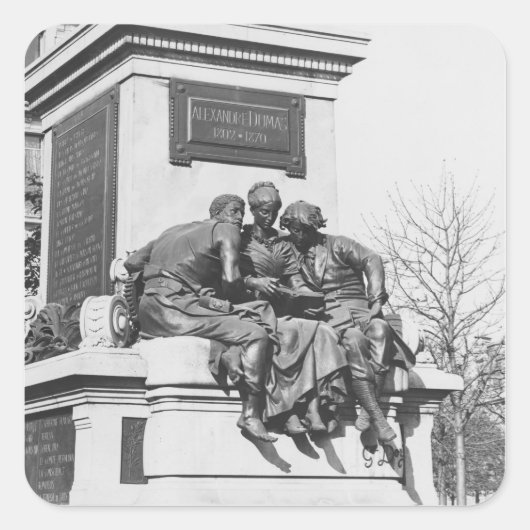 Sticker Carré Monument à Alexandre Dumas Pere (Devant)