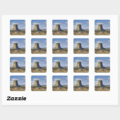 Sticker Carré Monument national de Devils Tower (Feuille)