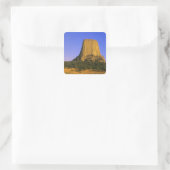 Sticker Carré Monument national de Devils Tower dans le Wyoming (Sac)