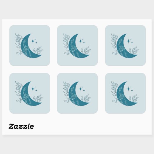 Sticker Carré Moon (Feuille)