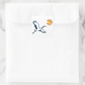 Sticker Carré Moonlit Crane (Sac)