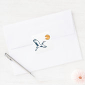 Sticker Carré Moonlit Crane (Enveloppe)