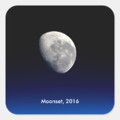 Sticker Carré Moonset, Station spatiale internationale, 2016 (Devant)