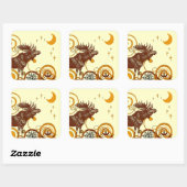 Sticker Carré Moose Christmas (Feuille)