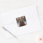 Sticker Carré Moose Wearing Ugly Christmas Sweater (Enveloppe)
