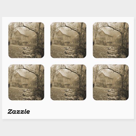 Sticker Carré Morning Mist (Feuille)