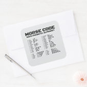 Sticker Carré Morse Code Alphabet NATO Phonetic Reference A Z (Enveloppe)