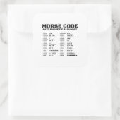 Sticker Carré Morse Code & OTAN Phonetic Alphabet Edition Unique (Sac)