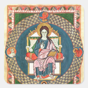 Sticker Carré Morue. Le Christ 1948 dans la majesté