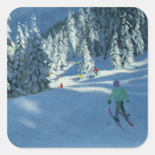 Sticker Carré Morzine fraîche de neige France