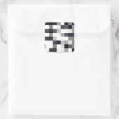 Sticker Carré Mosaïque noire et blanche (Sac)