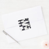 Sticker Carré Mosaïque noire et blanche (Enveloppe)