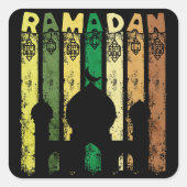 Sticker Carré Mosquée du Ramadan (Devant)