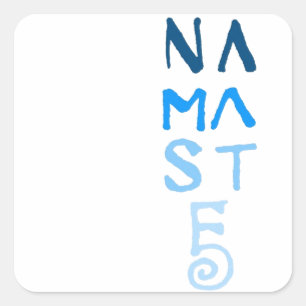 Sticker Carré Mot bleu de Namaste