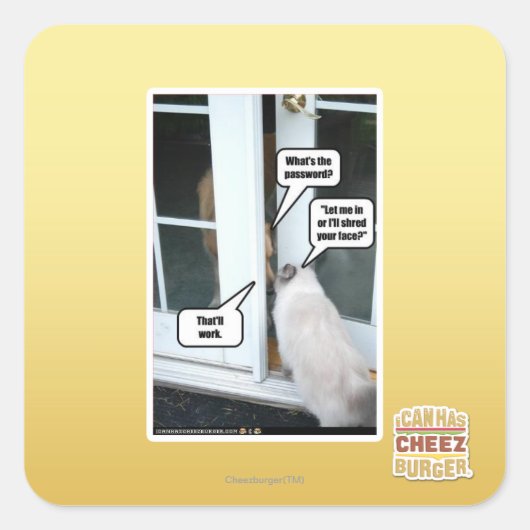 Sticker Carré Mot de passe (Devant)